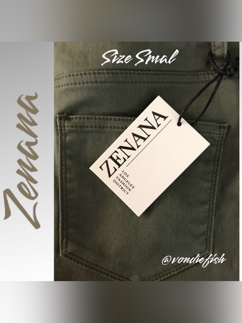 Zenana Lt. Olive High Rise Skinny